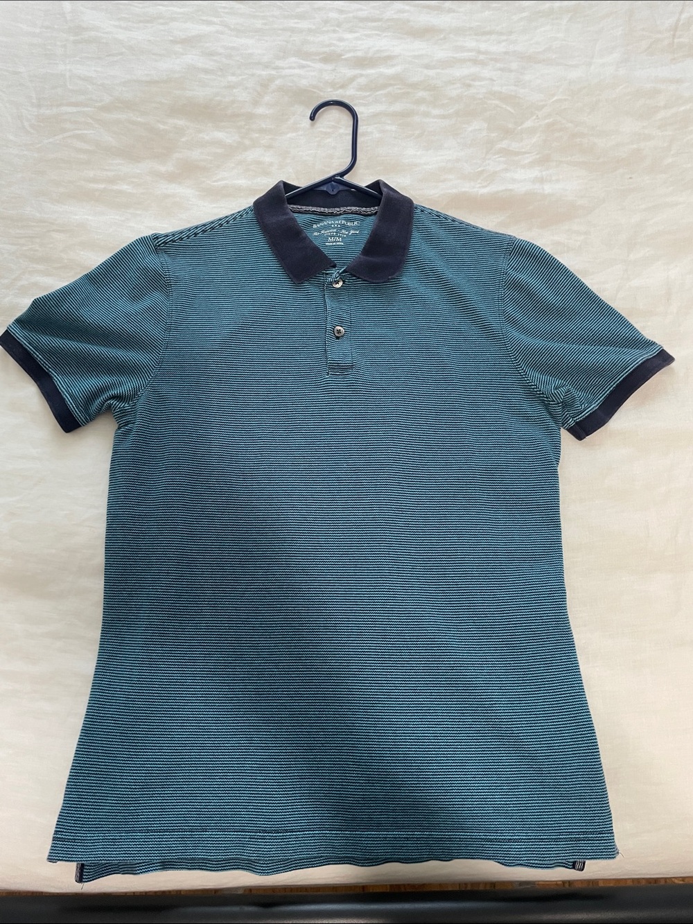 Banana Republic Teal Polo with Navy Trim